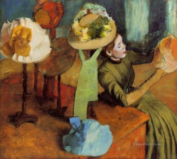 La sombrerería Edgar Degas Pinturas al óleo